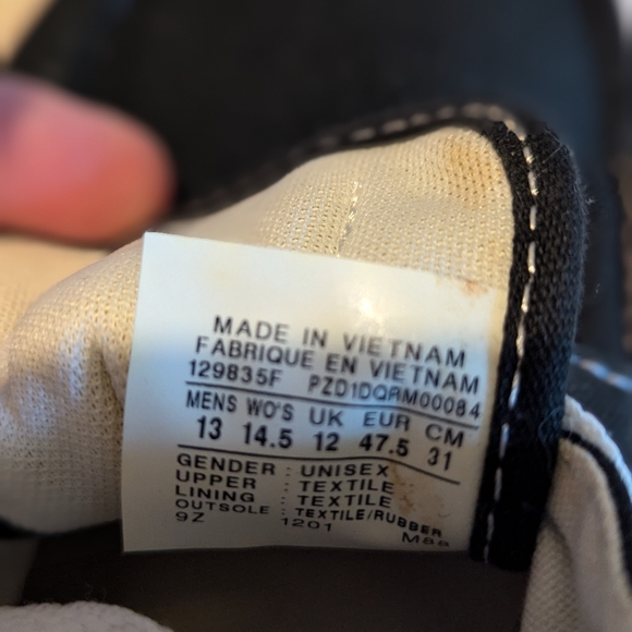 Men's converse all star black and white chucks size 13 - Picture 5 of 10